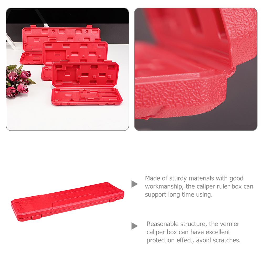 Digital Caliper Box 0 150mm Red Plastic Storage Case Portable Tool Boxes Measuring Instruments Container Protective