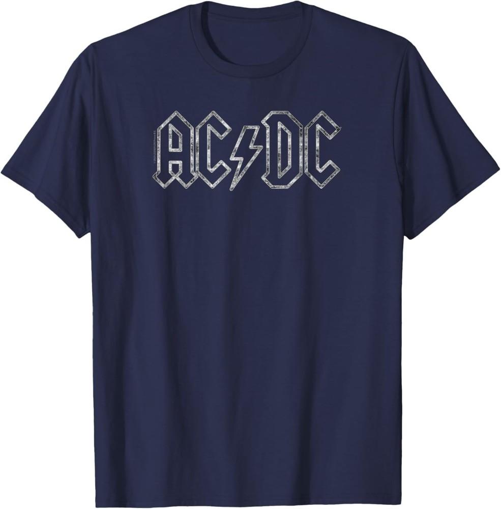 Официальная винтажная футболка AC/DC с рваным логотипом S