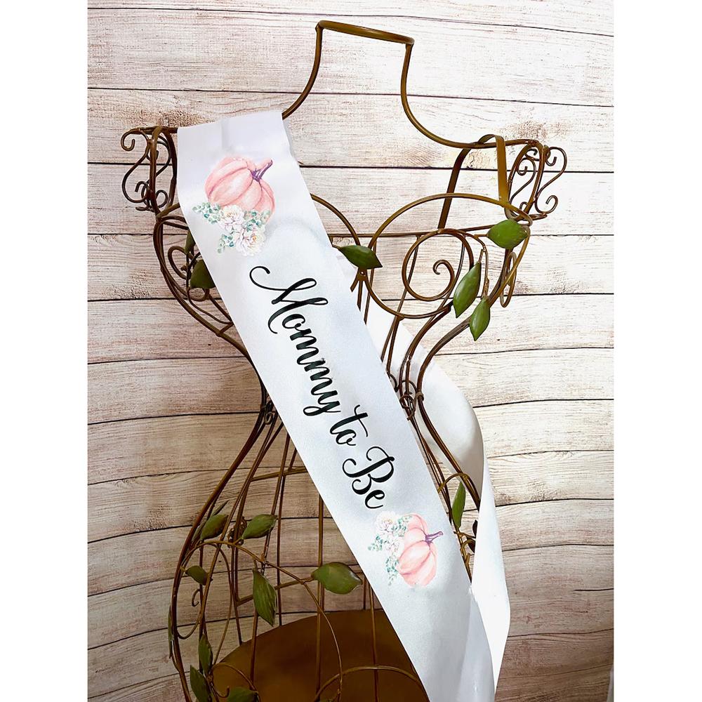 

Pink Pumpkin Baby Shower Sash Halloween Gender Reveal Party Decoration Mommy To Be Gift Birthday Newborn Mom Gift Autumn Decor 1pcs 150x9cm