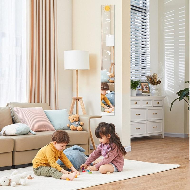 Kids Height Ruler Acrylic Height Measuring Stickers Baby Growth Chart Wall Stickers