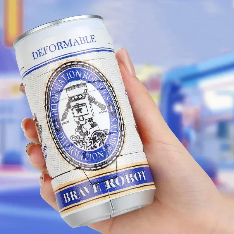 Beer Deformed Robot Action Figure Cartoon Deformation Robot Creative Warrior Model Deformation Educational Toys
