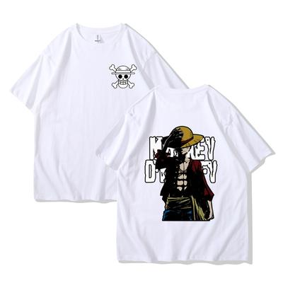 Luffy One Piece Men T-shirt Summer Short Sleeve  Women Clothing Tops Cartoon Japan Style Anime Male Tee Shirts