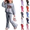 Infant Newborn Baby Girls Boys Loose Print T-shirt+Pants Print Outfits Set