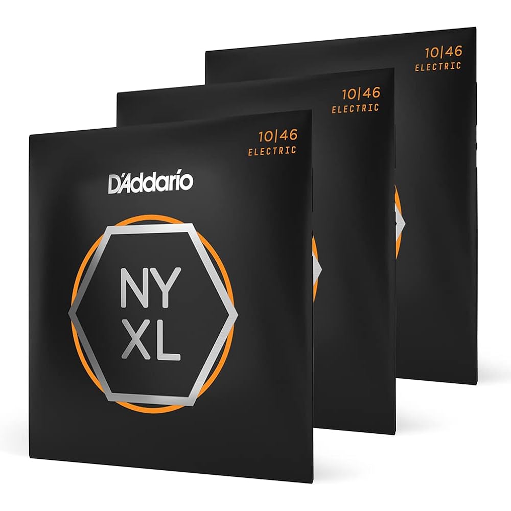 D'Addario Daddario Electric Guitar Strings NYXL Regular Light .010-.046 NYXL1046-3P 3 Set Pack [D...