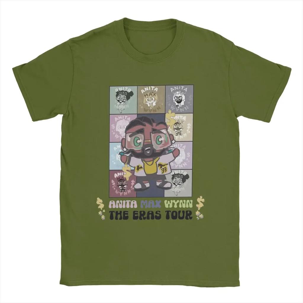 Anita Max Wynn The Eras Tour T-Shirt Herren Reine Baumwolle Freizeit T-Shirt Rundhals T-Shirt Kurzarm Tops Bedruckt