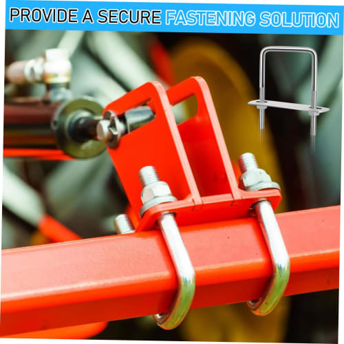 LEDMOMO Square U-Bolts, U-Clamp Bolts, M6, 50mm Inner Width, 80mm Length, 304 Stainless Steel, with Nuts and Plates, for Home, Industrial, and Boat Tr