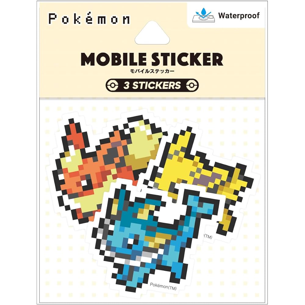 Gourmandise Pocket Monster Mobile Sticker Vaporeon Jolteon Flareon POKE-989F