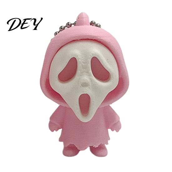 Screaming Skeleton Pendant Mini Keychain Pendant, 3D Printed Halloween Schoolbag Purse Bag Charm Hanging Decor, Backpack Accessories Spooky Decor