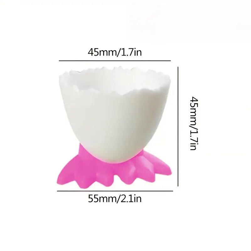 

1 шт. Креативный держатель для яиц в форме скорлупы яйца, подставка для яиц, безопасный полипропиленовый материал, вспомогательная посуда, подставка для яиц