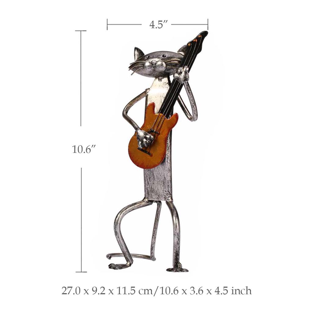 TOOARTS Metal Sculpture A Singing Cat Home Furnishing Articles Handicrafts