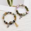 Literary and Artistic Maillard Color Jingdezhen Ceramic Bracelet Female Gift Student National Style Creative National Style Simple Bracelet