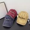 Faatbou Baseball Cap With Embroidered Letters Black For Casual Streetwear