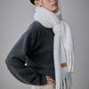 COQUET Teddy-Emblem Schal Elfenbein