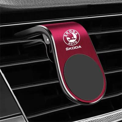 Support de téléphone magnétique pour voiture Support métallique Accessoires Pour Skoda Octavia Enyaq Rapid Kodiaq Kamiq Karoq Fabia Superb Yeti Dérivés A7