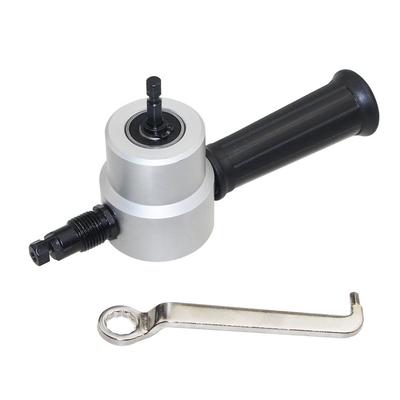 360 Grad Drehbares Metallschneiden Doppelkopf Blechknabber Sägeschneider Werkzeug Bohraufsatz Freies Schneidwerkzeug Knabber Blech