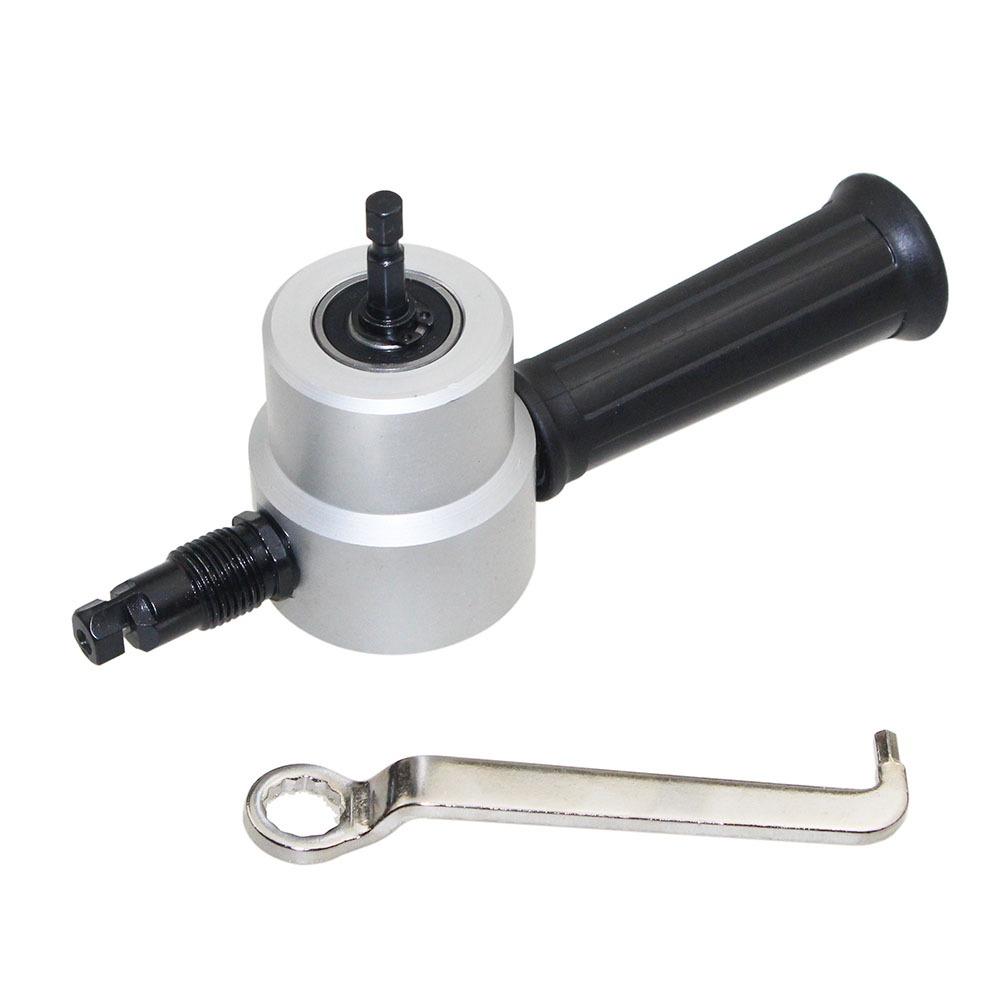 

360 degree Rotary Metal Cutting Double Head Sheet Nibbler Saw Cutter Tool Drill Attachment Free Cutting Tool nibbler sheet metal