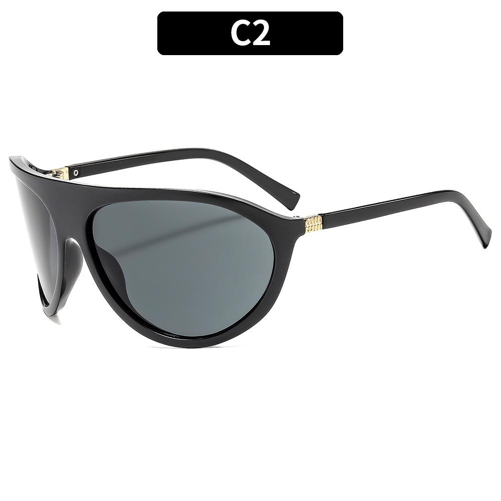 Premium sunglasses female fashionable spice girl style new sunglasses cycling glasses driving sunglasses concave shape