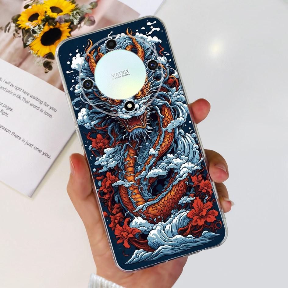 For Honor X9b 5G Case ALI-NX1 Popular Flower Soft Clear Silicon TPU Cover For Honor X9a RMO-NX1 HonorX9 ANY-NX1 Shockproof Funda