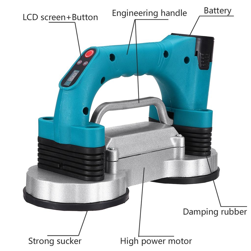 New 60-180cm Adjustable Tiling Tiles Machine Tiles Vibrator Suction Cup Protable Automatic Floor Vibrator Leveling Tool With Two Battery