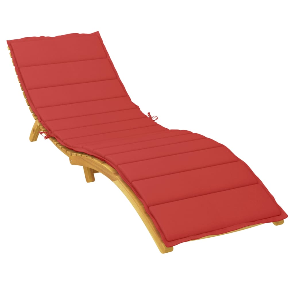vidaXL Sun Lounger Cushion Red 200x60x3 Cm Oxford Fabric