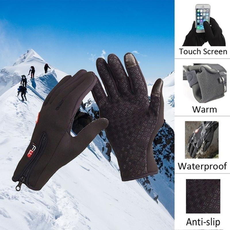 Sports Winter Gloves Men Touchscreen Warm Women Outdoor Cycling Driving Climbing Motorcycle Waterproof Non-Slip Gloves