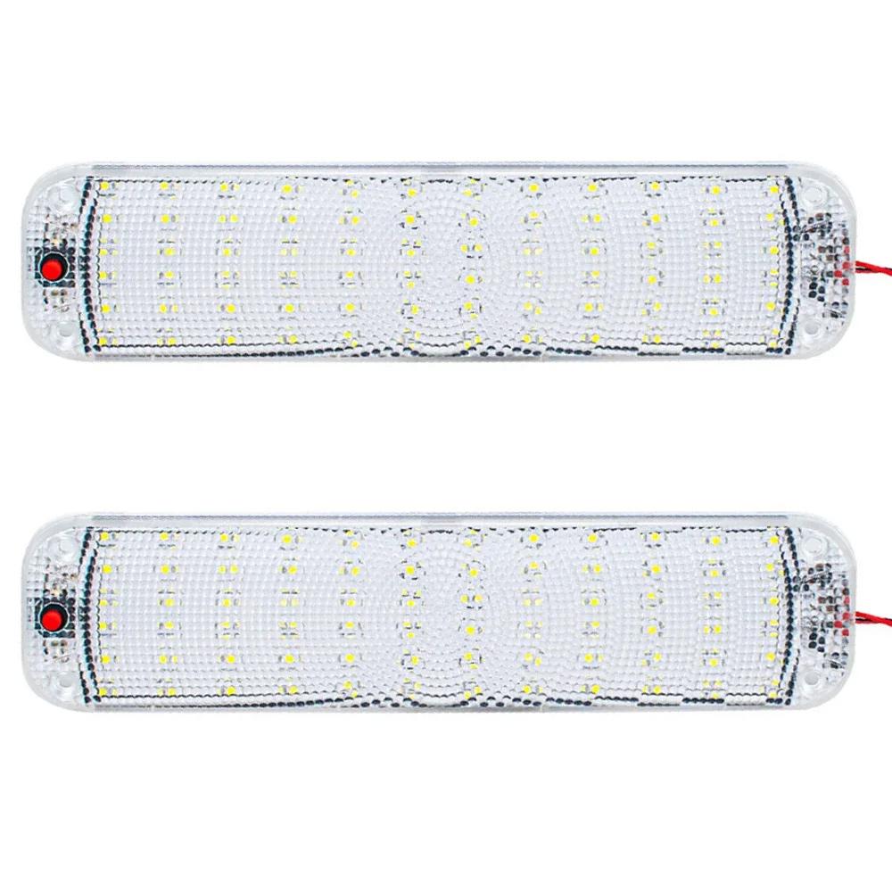 72 LED High Brightness Cabin Lights for Van Truck RV Boat Camper Lights Strip 12-80V Panel Light Car Interior Reading Lamp