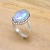 Moonstone 925 Sterling Silver Ring, Natural Gemstone Handmade Women Statement Ring