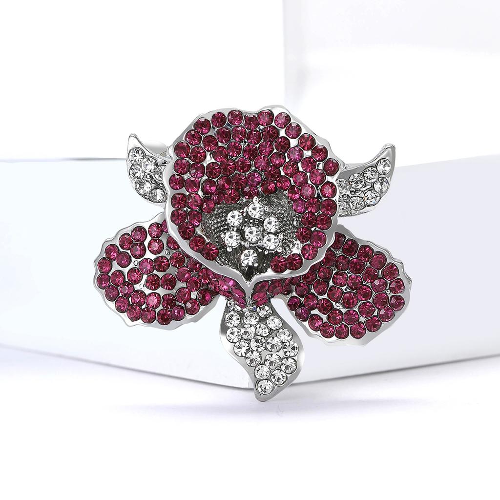 Luxury Rhinestone Orchid Brooches for Women Unisex Plant Flower Pins Event Party Gifts Backpack Decoration Clothes Accessories