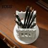 Medieval Style Pencil Holder Gothic Pen Holder, Cathedral Makeup Brush 3D Printed Church Architecture Desk Organizer Organizer, Vanity Storage Cup for