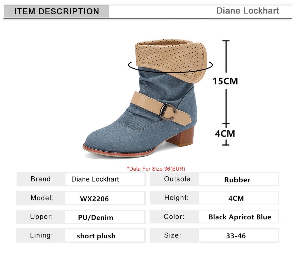 Fashion 2025 Autumn Winter Ladies Short Boots Belt Buckle Decorated Cowboy Boots Square Heel Thick Sole Non-Slip Outdoor Boots Travel