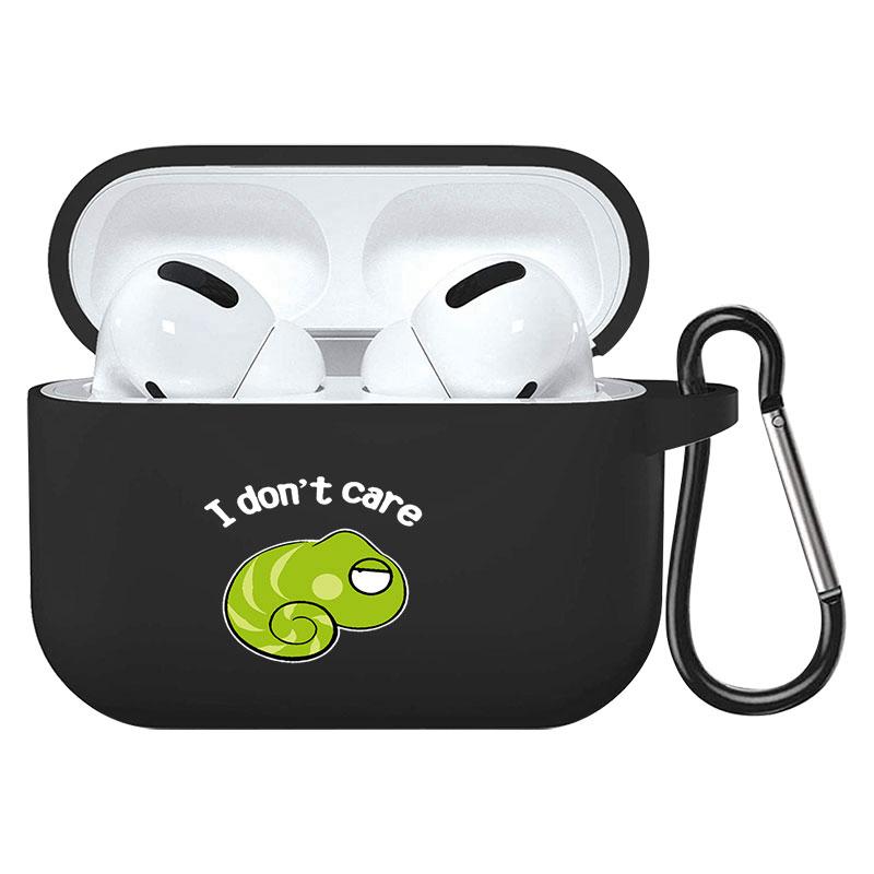 קריקטורה חמוד חיות מחמד כלב חתול בעל חיים ינשוף צמח פרחי אפל עבור אפל AirPods 2 3 כיסויי אוזניות חסינות זעזועים שחורות AirPods Pro Funds Cover