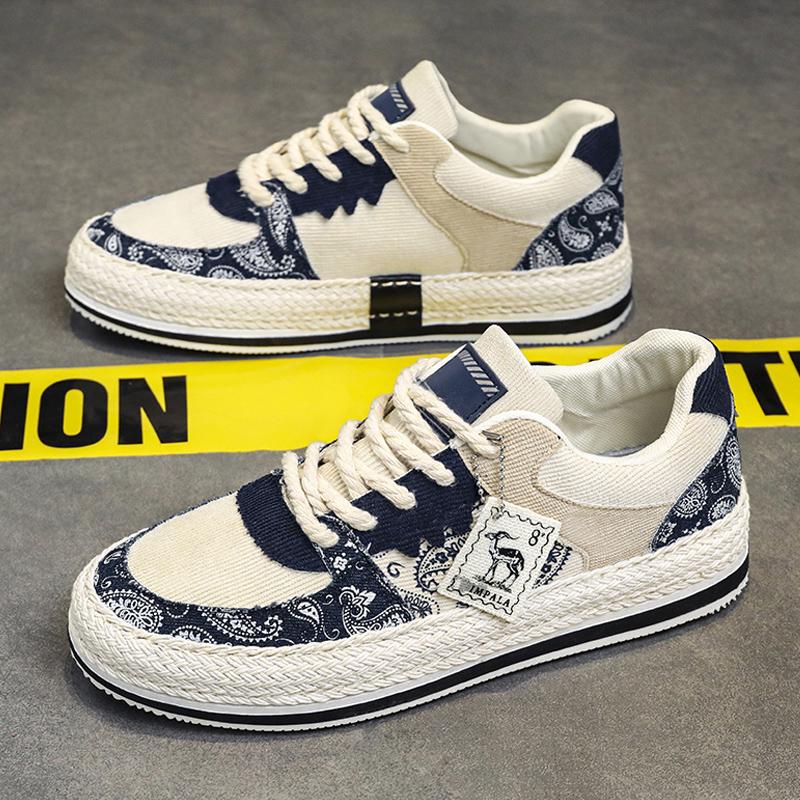 Pánské plátěné ležérní baleríny - Sportovní a volnočasová obuv s měkkou podrážkou na jaro/léto