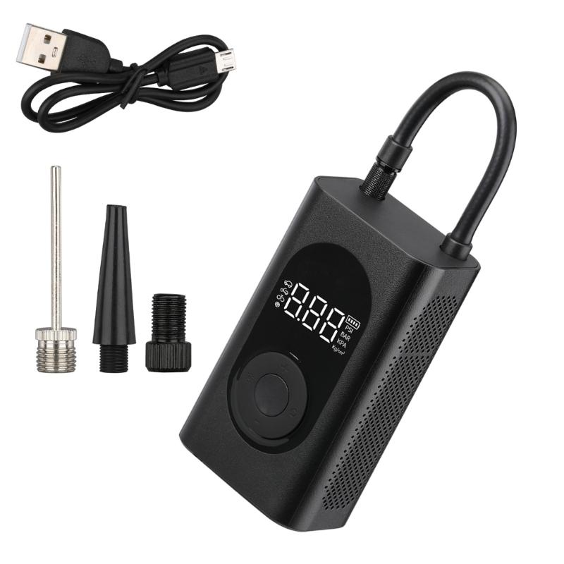 Portable Electric Air Compressor Electric Air Inflator, 4 Different Modes, Fast Inflation For Bike Motorcycle Car Ball