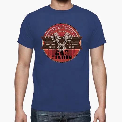 Gasoline and Motor Oil Unique Vintage Gas Station TShirt Summer Cotton ONeck Short Sleeve Mens T Shirt New S3XL