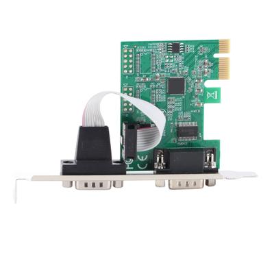 PCIE Serial Card Minus40 To 85 Celsius 2 Port PCI Express X1 To DB9 COM RS232 Converter Adapter Controller