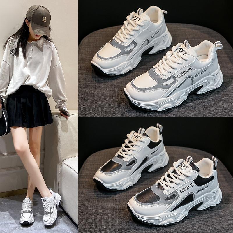 22 new spring and autumn ins dad shoes trendy and thin student casual sports shoes