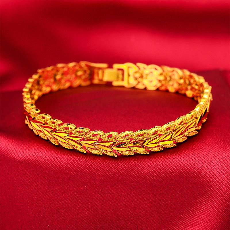 

Женский браслет Модный браслет из песочного золота Браслет «Четыре листа любви» Браслет с имитацией золота Браслет с золотым покрытием D