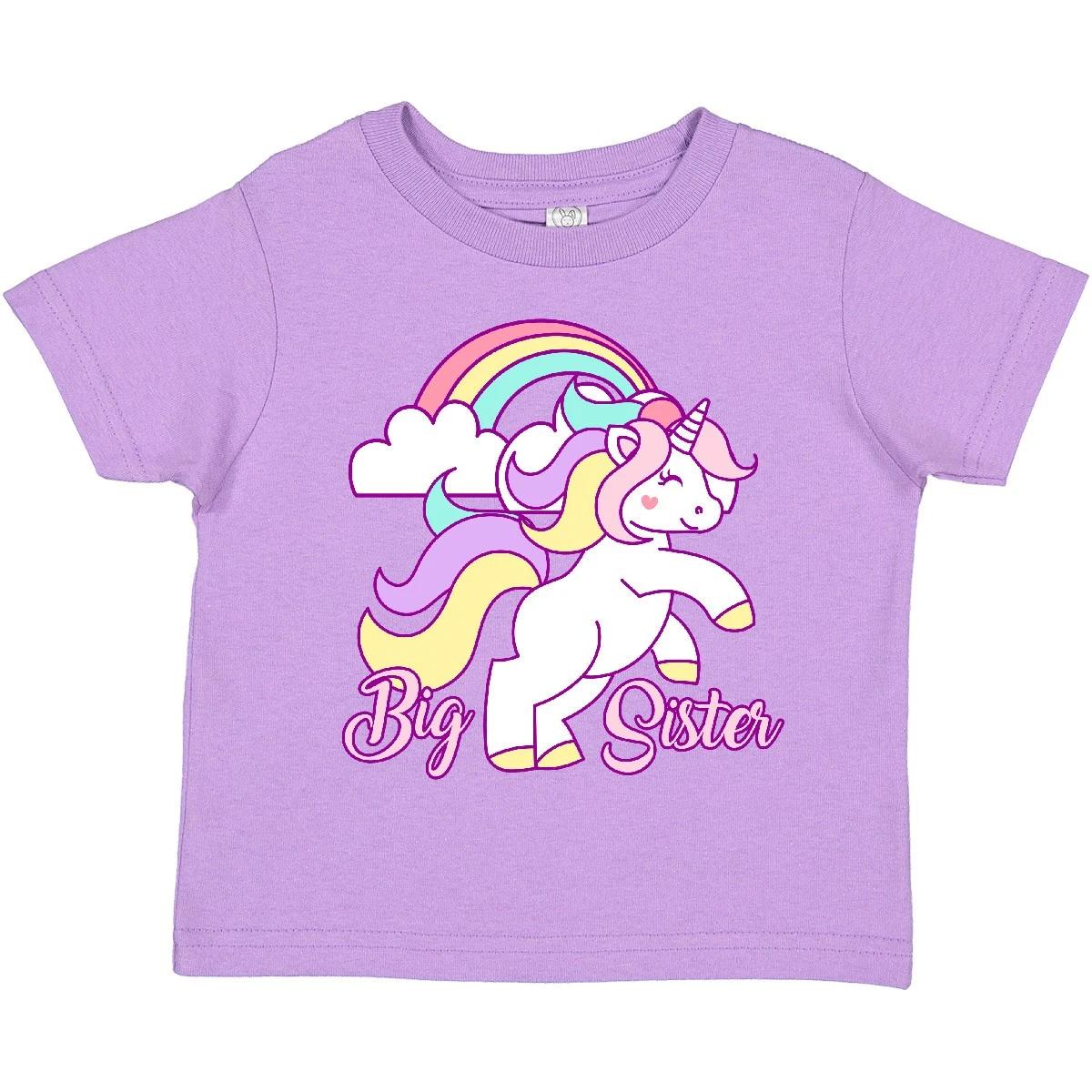 Inktastic Big Sister Unicorn Toddler kids boys T-Shirt Fantasy Happy Child Preschooler Kid 120