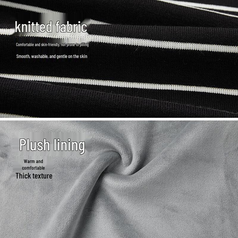 HLA Men's Warm Fleece-Lined Embroidered Knit Sweater