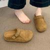 One-pedal Boken Slippers Autumn Retro Thick-soled Inner Height Increase Bag Head Half Slippers Women's Outer Wear