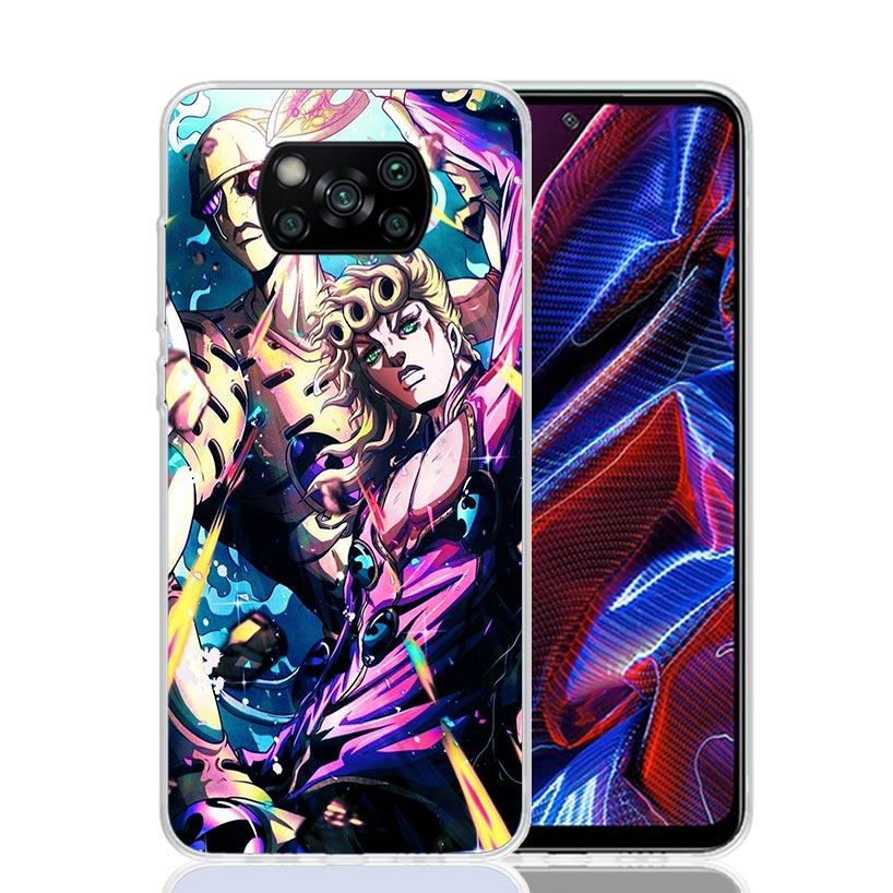 JoJo Adventure Giorno Giovanna Phone Case For Xiaomi Poco X7 X6 X5 Pro F7 Ultra Redmi 15C 15 13 13C 12 12C 10 10A 10C 9 9A 9C 9T
