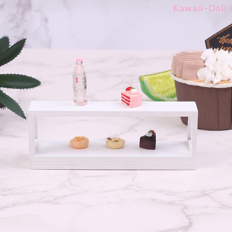 Eco-friendly Durable Miniature Cake Stand 1/12 Dollhouse Cake Shelf For Kids DIY Decoration