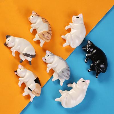6 Τεμάχια Kawaii Ρητίνης Μίνι Γάτα που Κοιμάται Μίνι Φιγούρες Μινιατούρες Πράγματα Απομεινάρια Κούκλας Δωμάτιο Σπίτι Διακοσμητικά Αντικείμενα Γραφείου