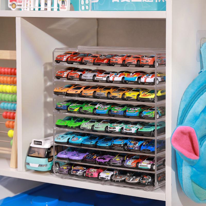 Children's Toy Car Display: Acrylic Multi-Layer Storage Box for Small Alloy Cars
