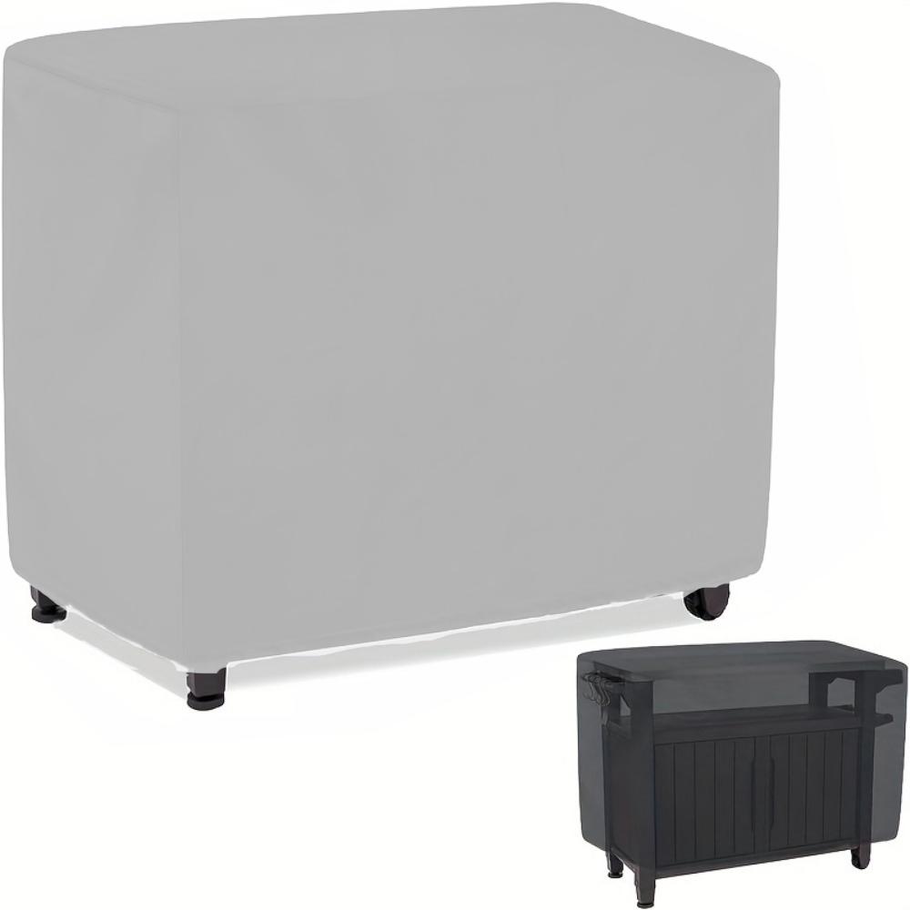 

Multi-size Optional Black Silver Outdoor Patio Dustproof Sun Protection Durable Black Fabric Keyboard Outdoor Cart Dustproof Table Cover 123x63x55cm серебряный