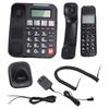 Corded Phone and Cordless Handset Home Digital Telephone System Full Duplex Handsfree Call Backlit Display Large