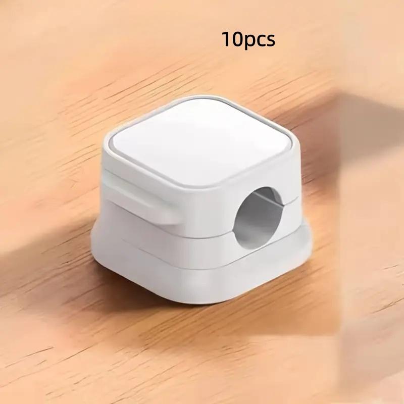 

10pcs Strong Magnetic Cord Holders - Universal Cable Management Clips for Desk, Car, Home, Secure Wires for Chargers, Earphones