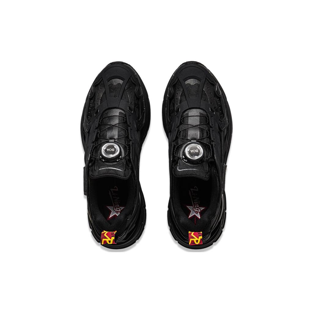Li Ning Projekt* Yi Stern Rutschfest Abriebfest Niedrig geschnitten Freizeitschuhe Damen Schwarz AGLT222-2