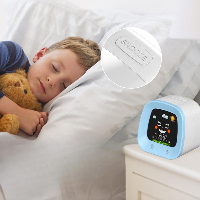 Cartoon Digital Alarm Clock Children Music Alarm Clock Student Mute Sleepy Alarm Clock Bedside Luminous Clock