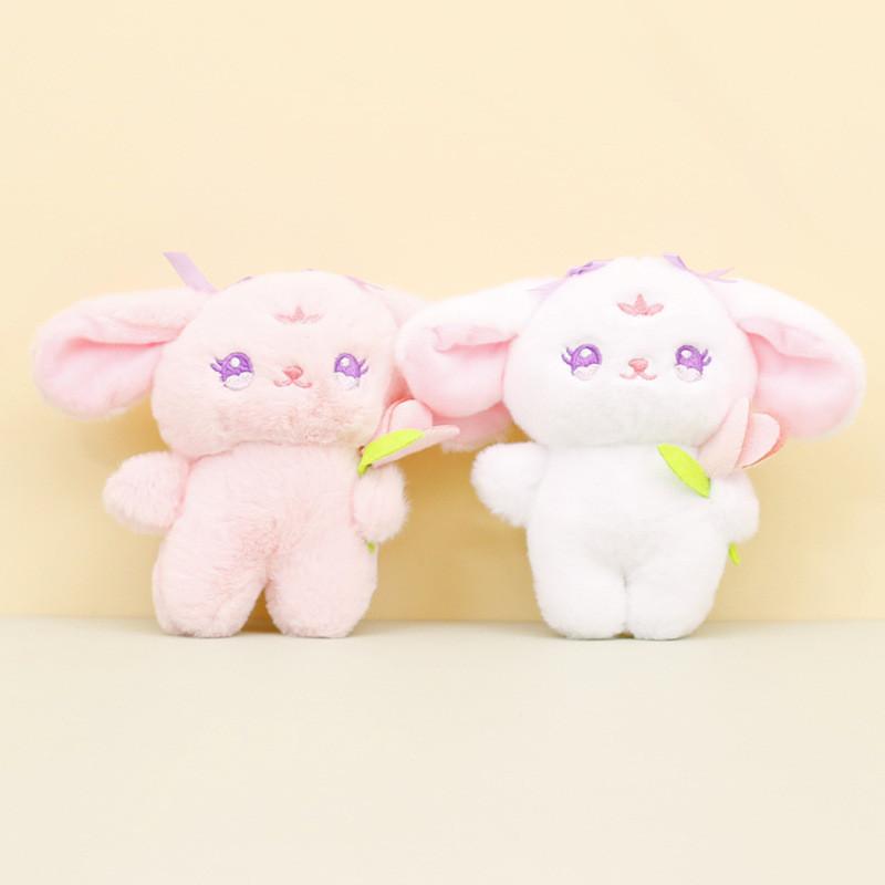 Adorable Plush Bunny Keychain Soft Stuffed Animal Doll Wedding Favor Toy